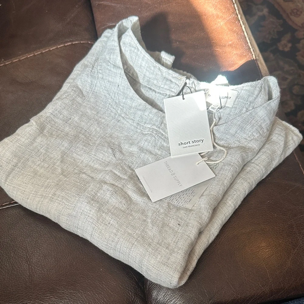 Thread & Supply Light Gray Linen Tank Top - Picture 9 of 9